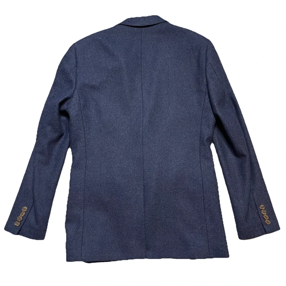J.Crew Thompson Blazer 38 R Navy Blue Wool Blend Two Button Sport Coat Blazer